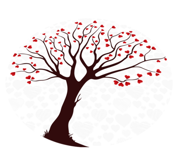 Drevo src cvetlična vinilna preproga - TenStickers