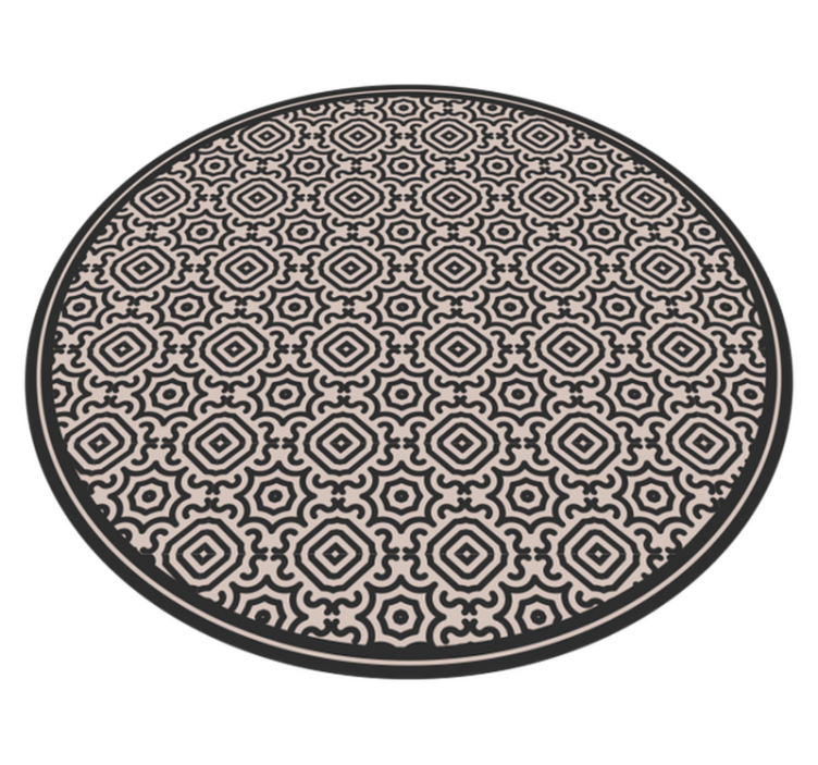 Classic patterned round vinilna mozaik preproga - TenStickers