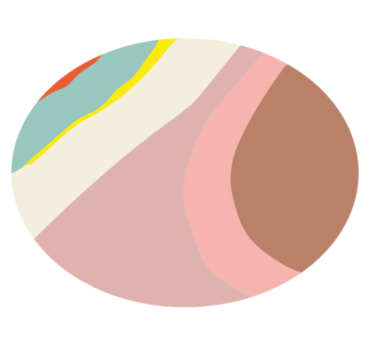 Nežni odtenki tokov Okrogla vinilna preproga - TenStickers