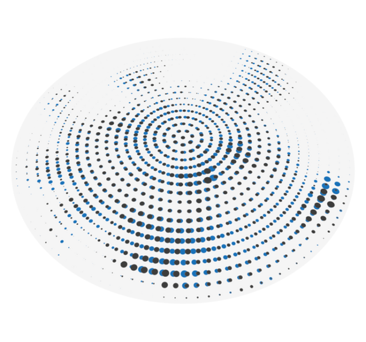 črne in modre pike mozaik talne ploščice - TenStickers