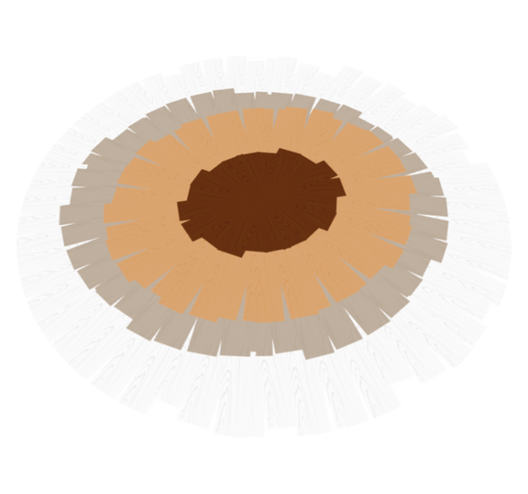 Rjave in bele plošče mozaik talne ploščice - TenStickers