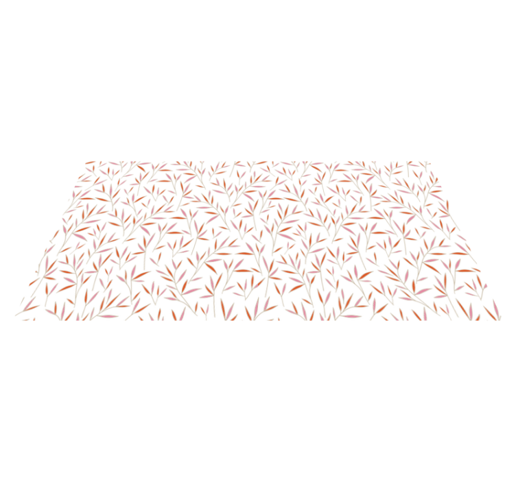 Nežen vzorec listov cvetlična vinilna preproga - TenStickers