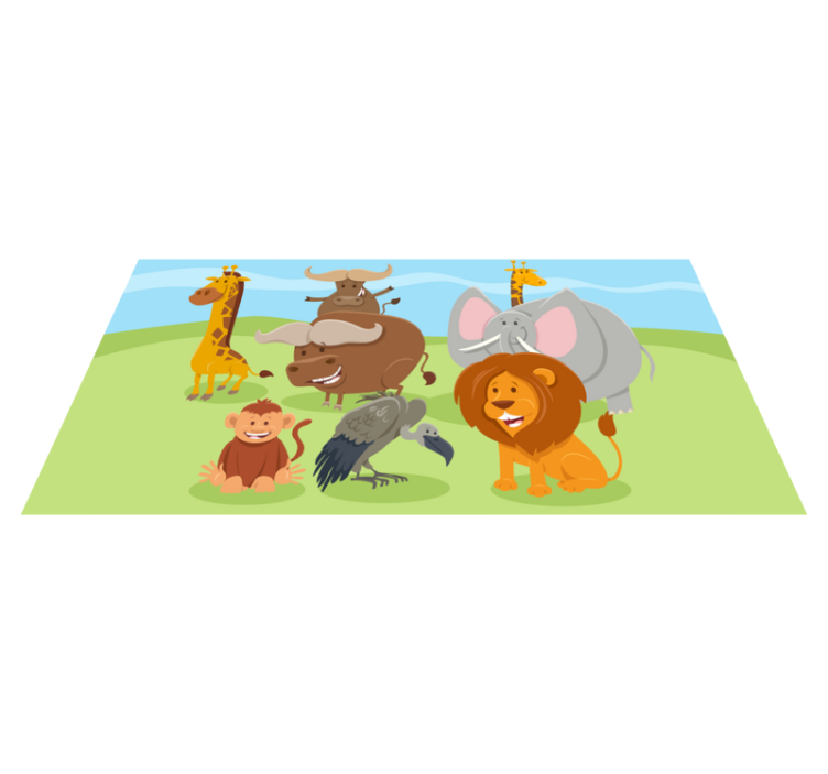 Očarljiva bitja prijatelji Vinilne preproge v drugih vzorcih - TenStickers