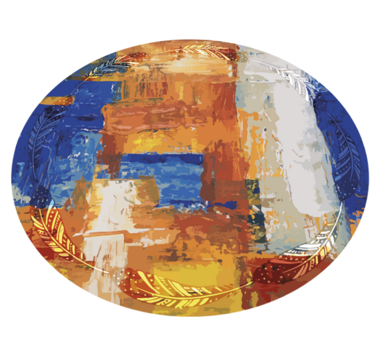 Abstraktna barvna fuzija minimalistična vinilna preproga - TenStickers