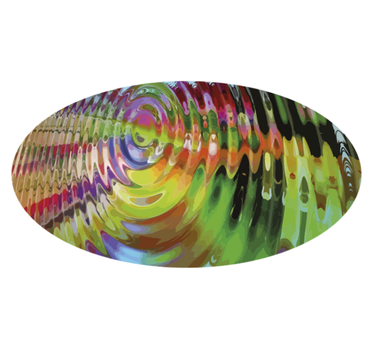 Barvit vzorec valovanja vinilna preproga - TenStickers