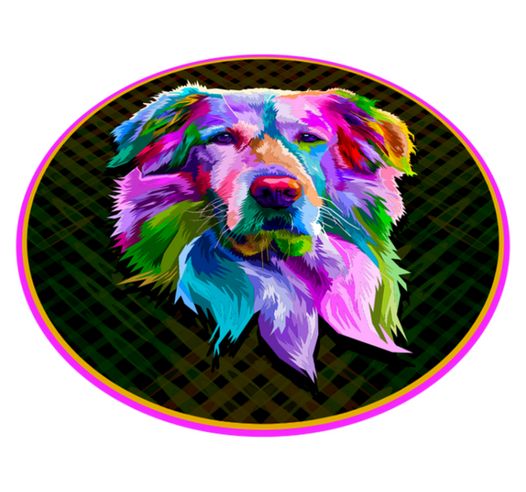 Zlati prinašalec pop art živalska preproga - TenStickers