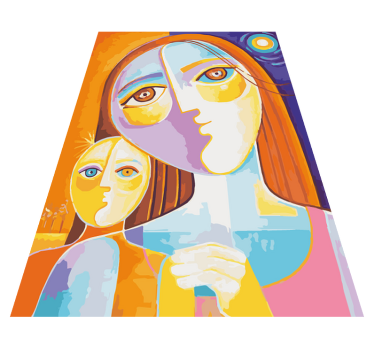 Barviti abstraktni obrazi Vinilna mozaik preproga - TenStickers