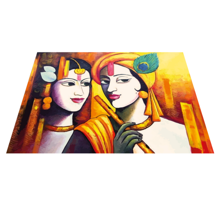 Kulturno bistvo Vinilna preproga za dnevno sobo - TenStickers