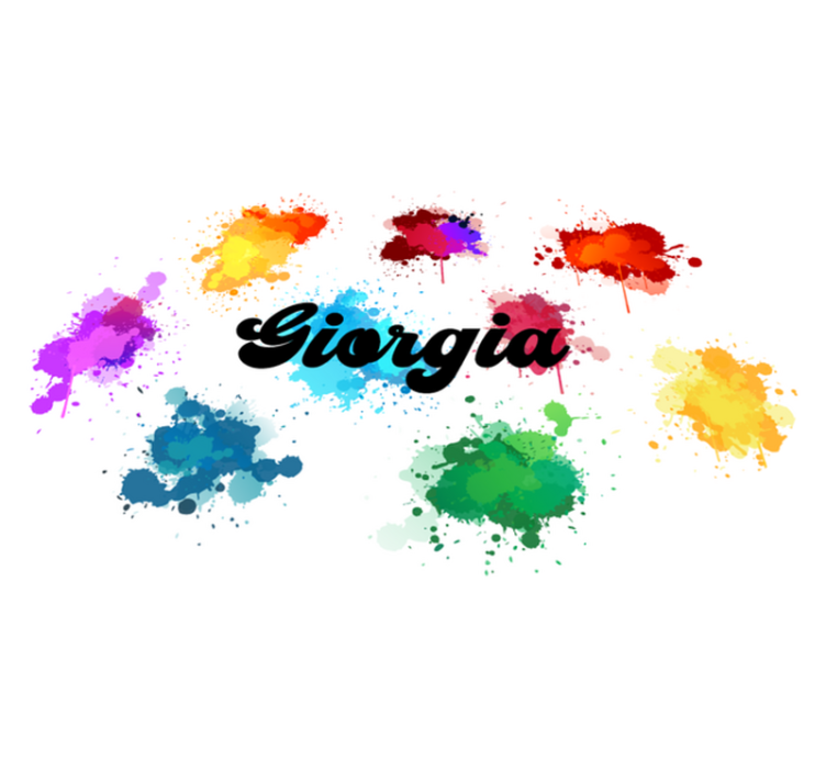 Okrogel dizajn z brizgami Vinilna preproga za najstnike - TenStickers