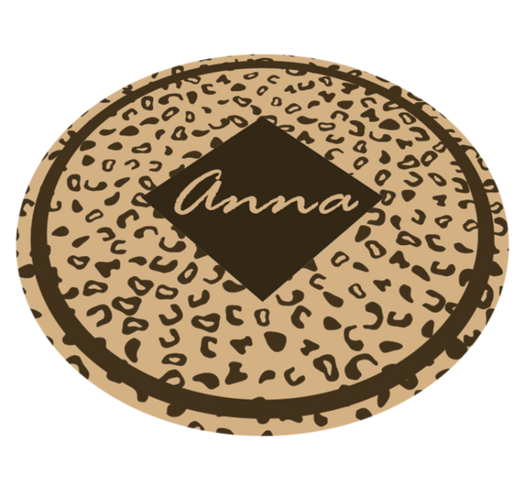 Ime z leopardjim vzorcem Vinilne preproge za spalnico - TenStickers