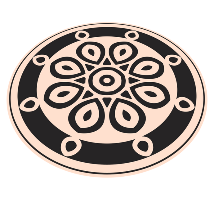 Eleganten krožni motiv Vinilna preproga mandala - TenStickers