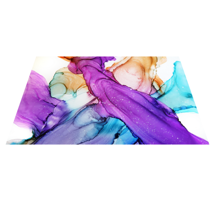 Abstraktni vrtinci tekočine Vinilna preproga za kopalnico - TenStickers