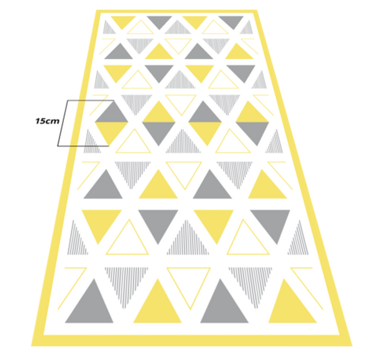 Yellow triangle pattern vinilne preproge - TenStickers