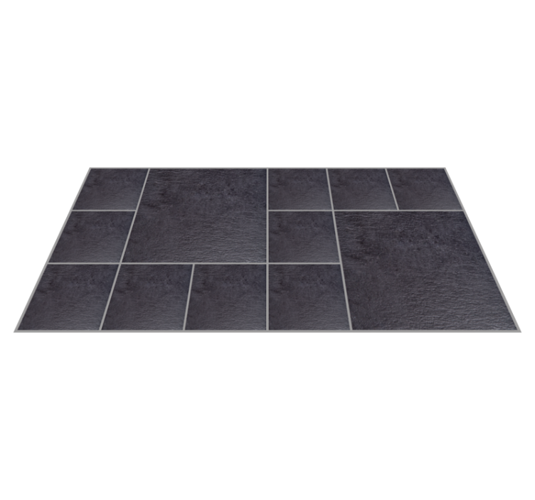 Sleek gray tiles vinilna preproga s kamnitim vzorcem - TenStickers