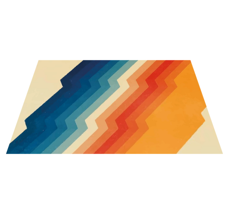 Dinamični cikcak Vinilna preproga za dnevno sobo - TenStickers