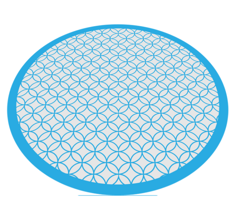 Circular blue elegant pattern vinilne preproge - TenStickers