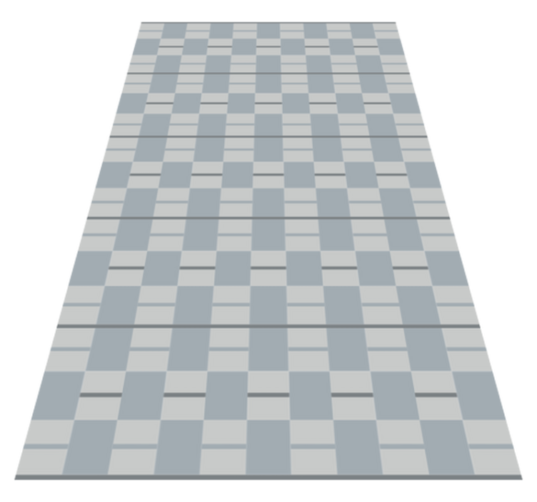 Gray patterned squares vinilna preproga za dnevno sobo - TenStickers