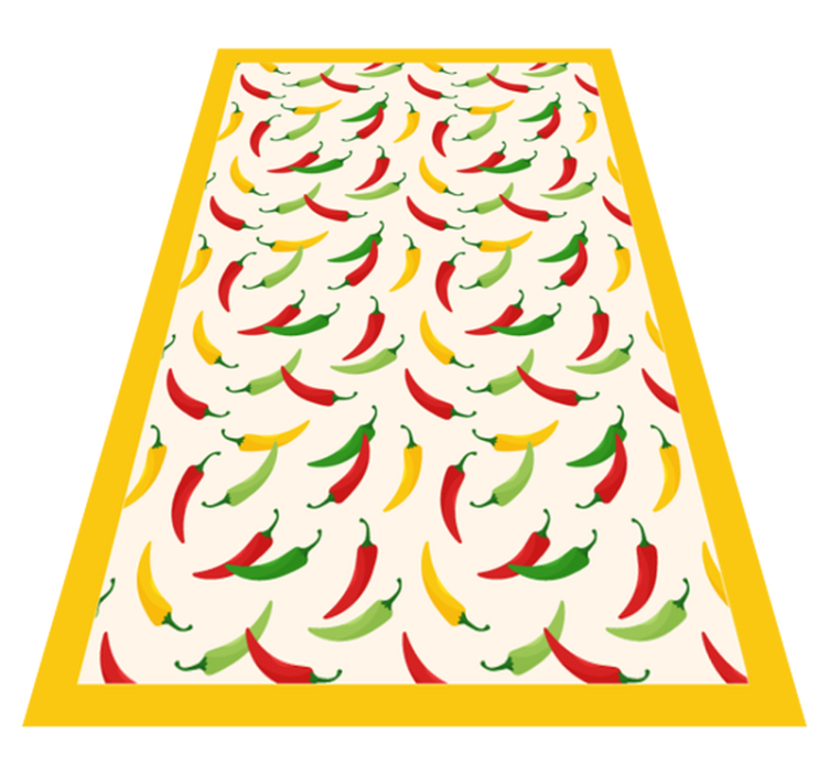 Chili pepper motif vinilna preproga za kuhinjo - TenStickers