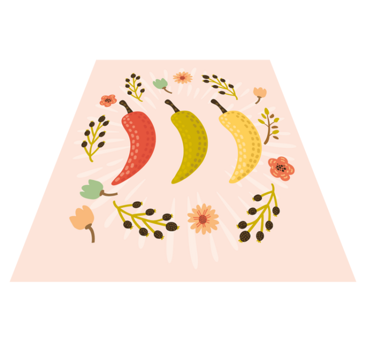 Pisane čili paprike Vinilna preproga za kuhinjo - TenStickers