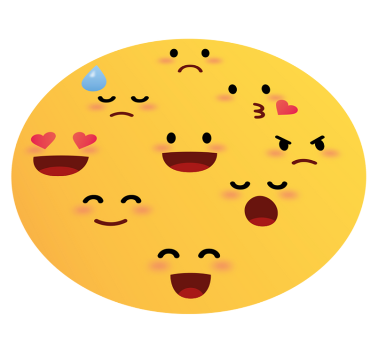 Kolaž emojijev Vinilna preproga za najstnike - TenStickers