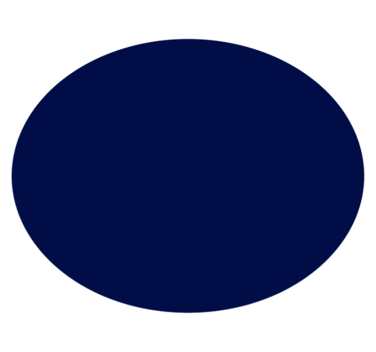 Round navy colour modra vinilna preproga - TenStickers