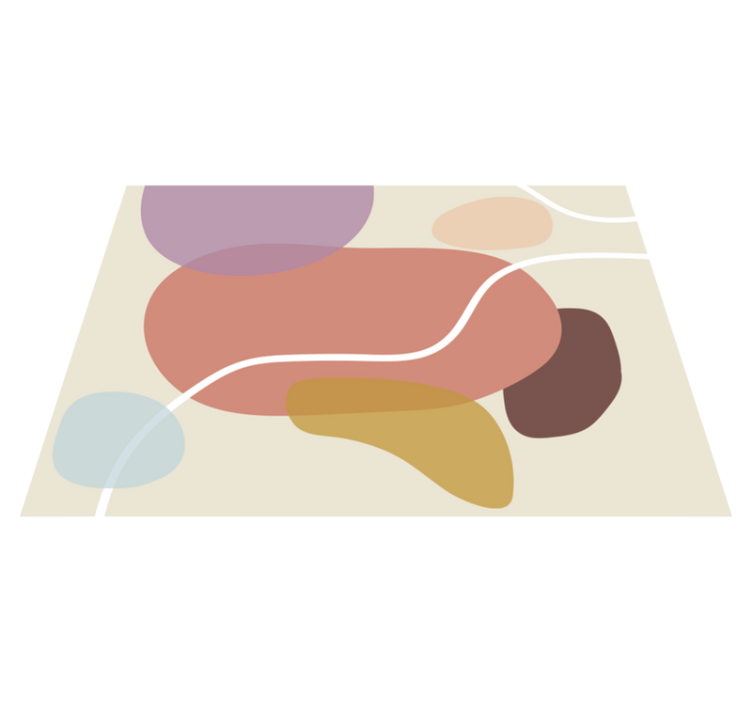 Organske oblike sodobne vinilne preproge - TenStickers