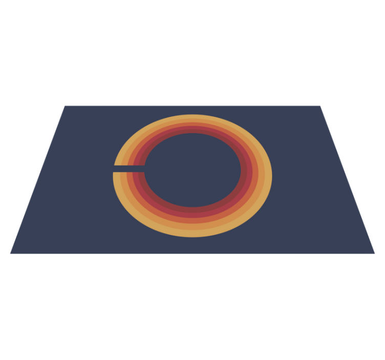 Retro solarni dizajn Vintage vinilna preproga - TenStickers