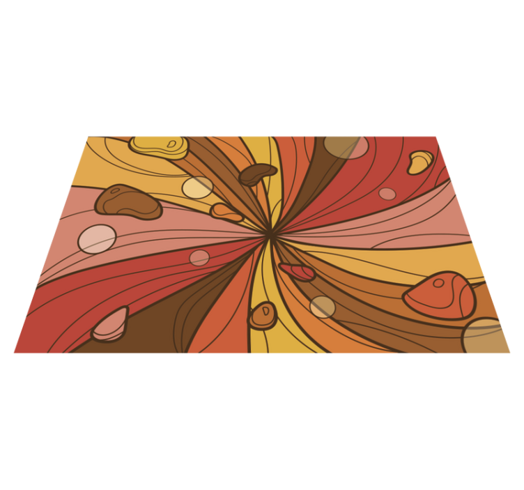 Vrtinčasta roža Vintage vinilna preproga - TenStickers