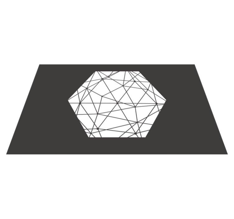 Abstract hexagonal pattern vinilne preproge - TenStickers