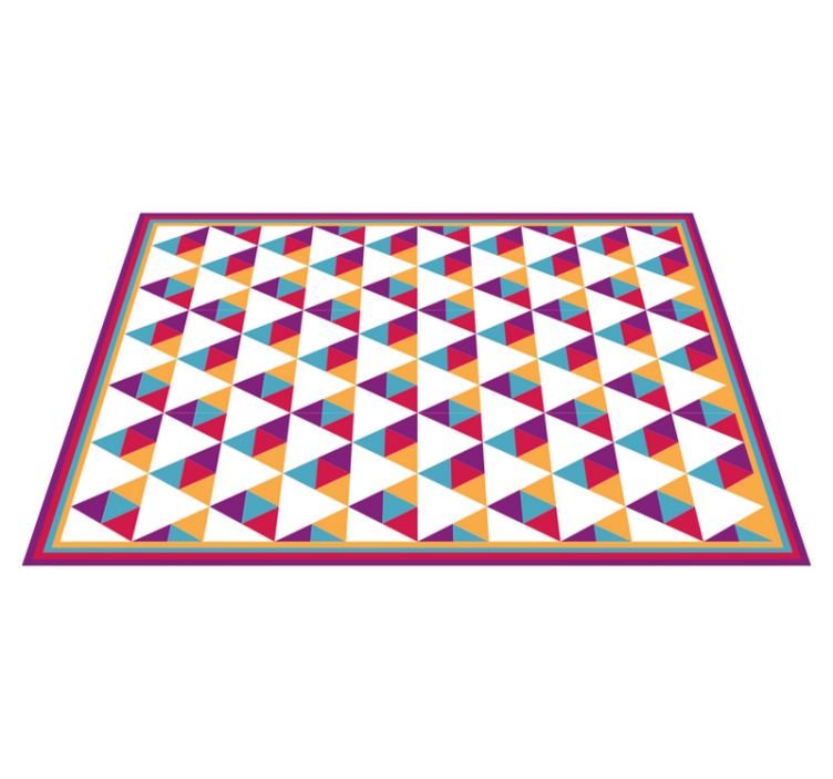 Vibrant triangular motif vinilne preproge z vzorci - TenStickers