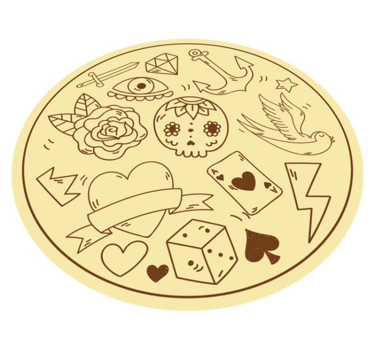 Simboli za tetovaže Vinilna preproga za najstnike - TenStickers