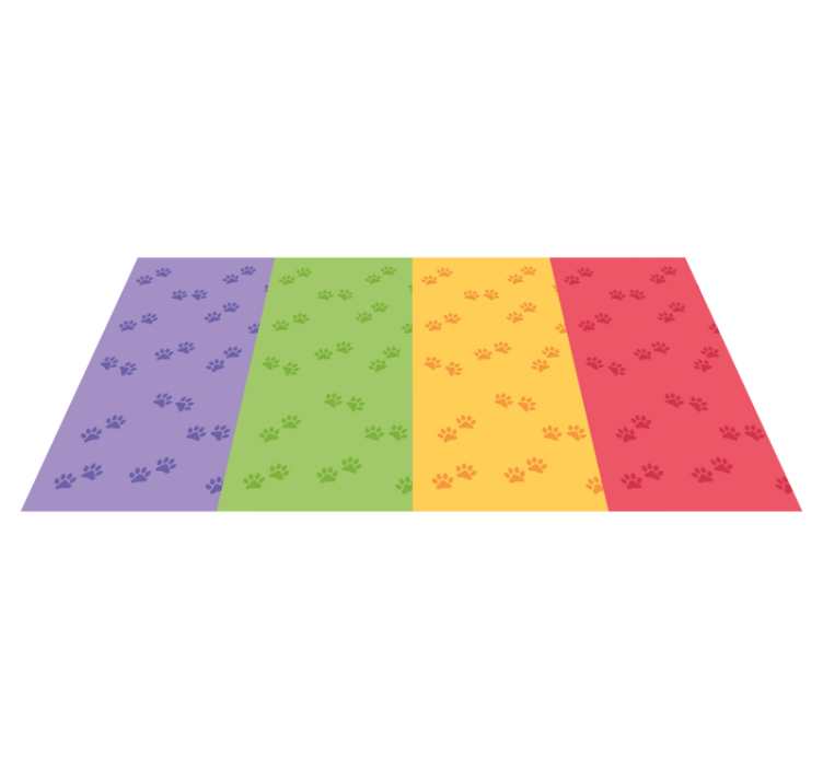 Motiv odtisa šape Vinilne preproge v drugih vzorcih - TenStickers