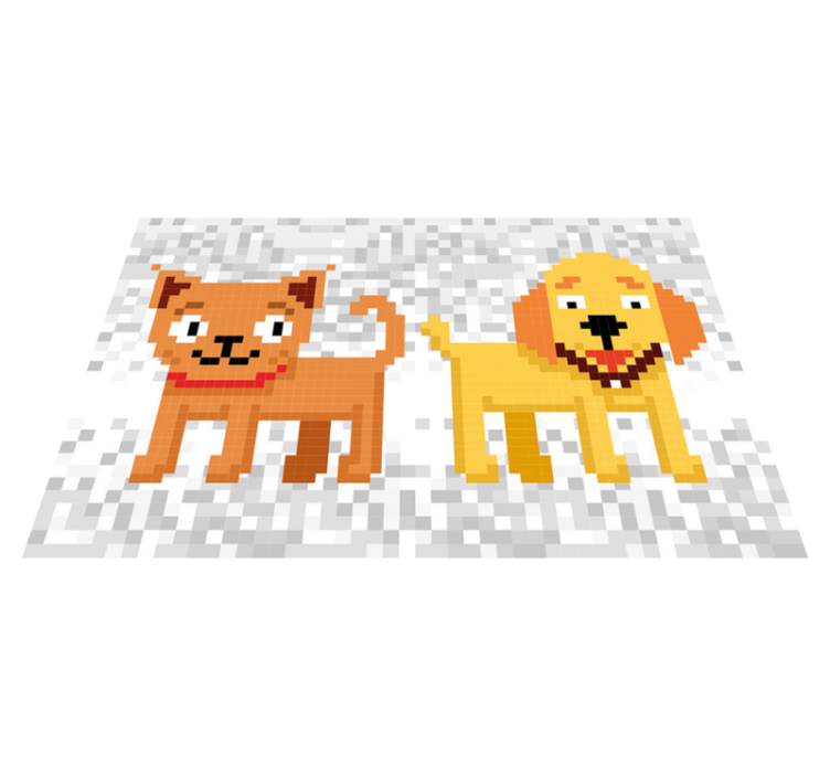 Pixelated pet friends vinilne preproge v drugih vzorcih - TenStickers