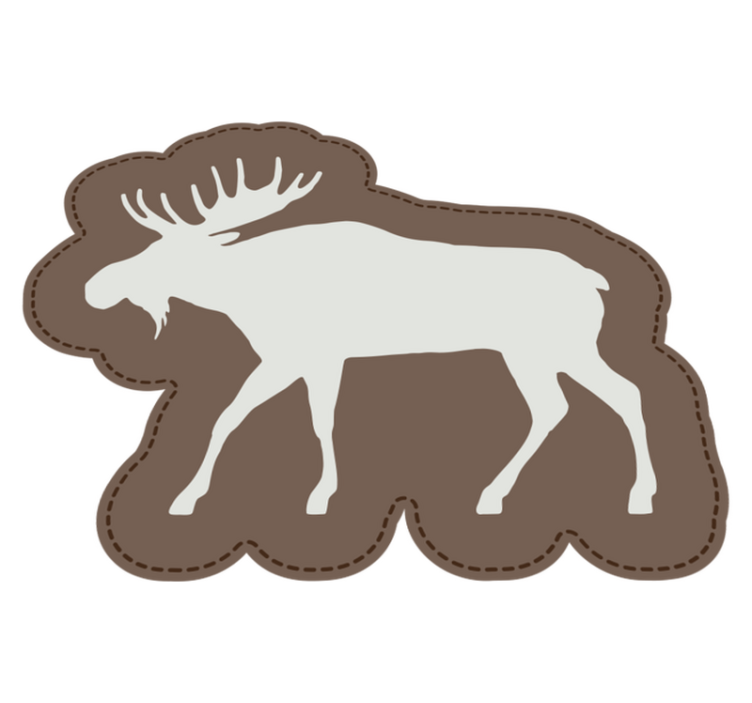 Moose silhouette tepih z živalskim potiskom - TenStickers