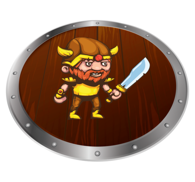 Viking warrior on brown surface vinilne preproge - TenStickers