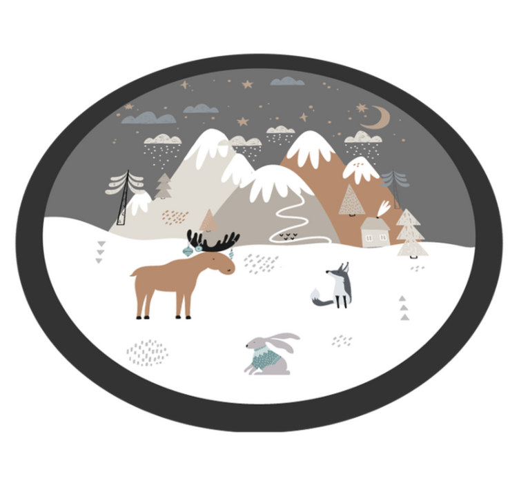 Muhast prizor divjine Vinilna preproga za dojenčke - TenStickers