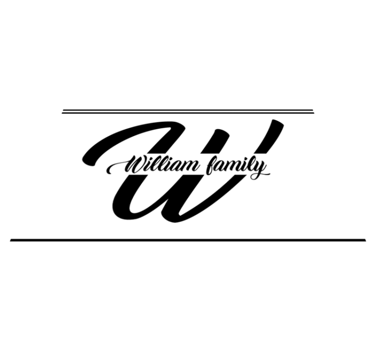 Začetnica družine in ime Vinilna preproga za vhod - TenStickers