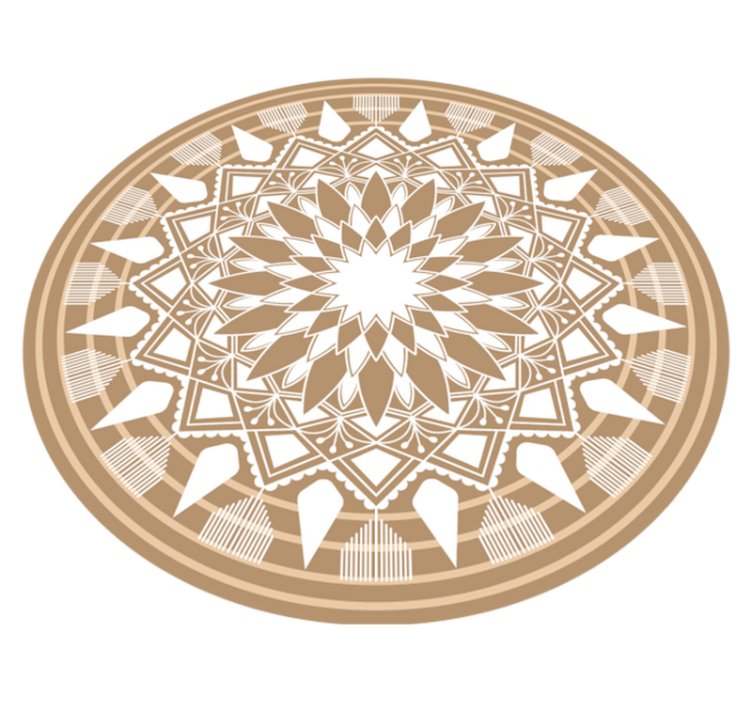 Naravna velika mandala krožna mandala vinil preproga - TenStickers