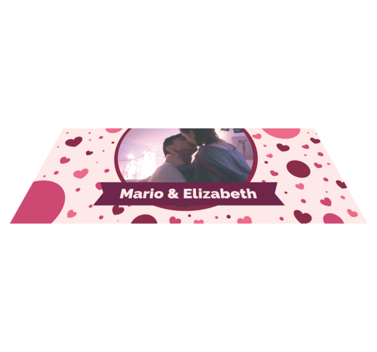 Personalised love picture vinilne preproge za spalnico - TenStickers