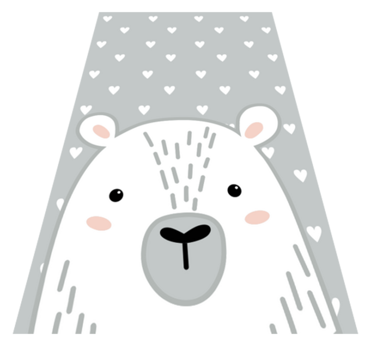 Siva nordic bear otroška igralna podloga - TenStickers