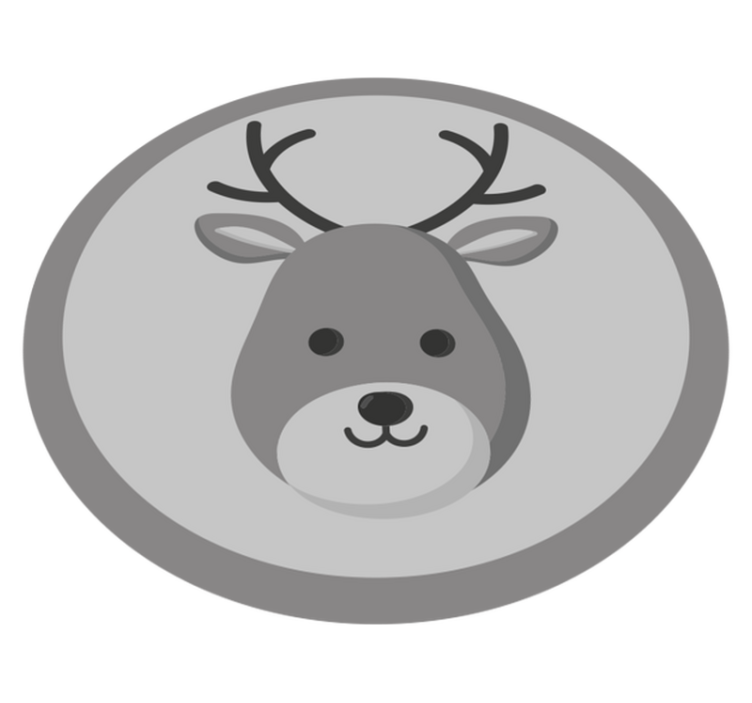 Sivi jelenji mladič Vinilna preproga za dojenčke - TenStickers