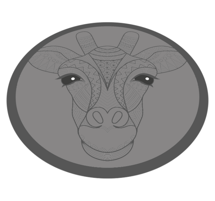 Siva žirafa Tepih z živalskim potiskom - TenStickers