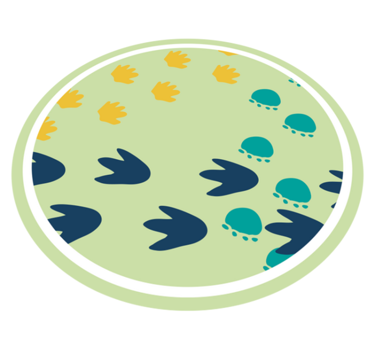 Dinosaur footprints design vinilne preproge z vzorci - TenStickers