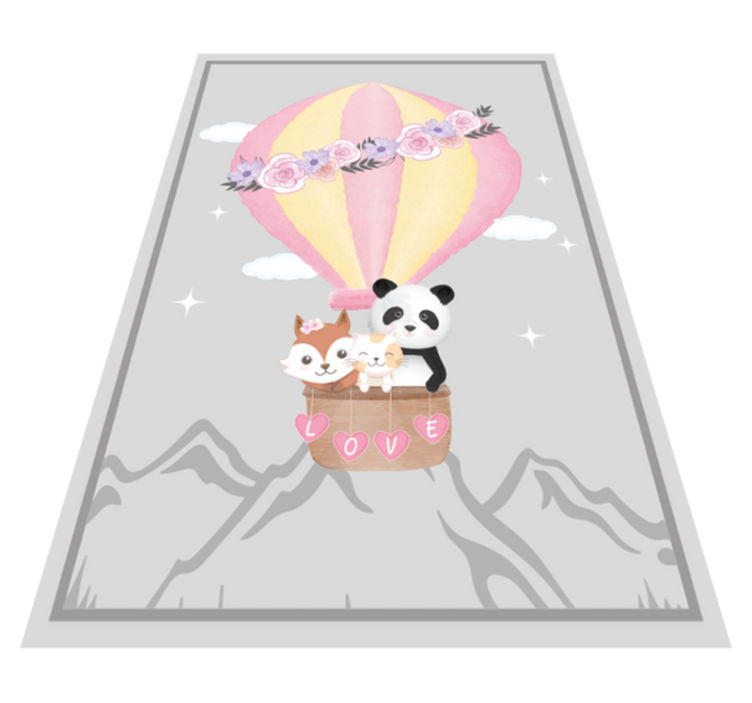 Ljubezen do vročega zraka Otroške vinilna preproga - TenStickers