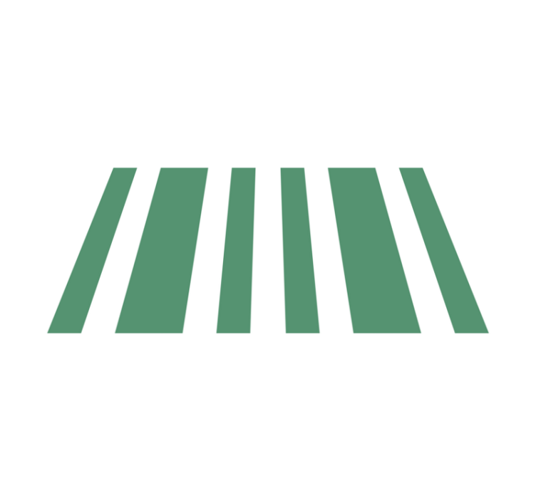 Zelene in bele črte Vinilna preproga s črtami - TenStickers