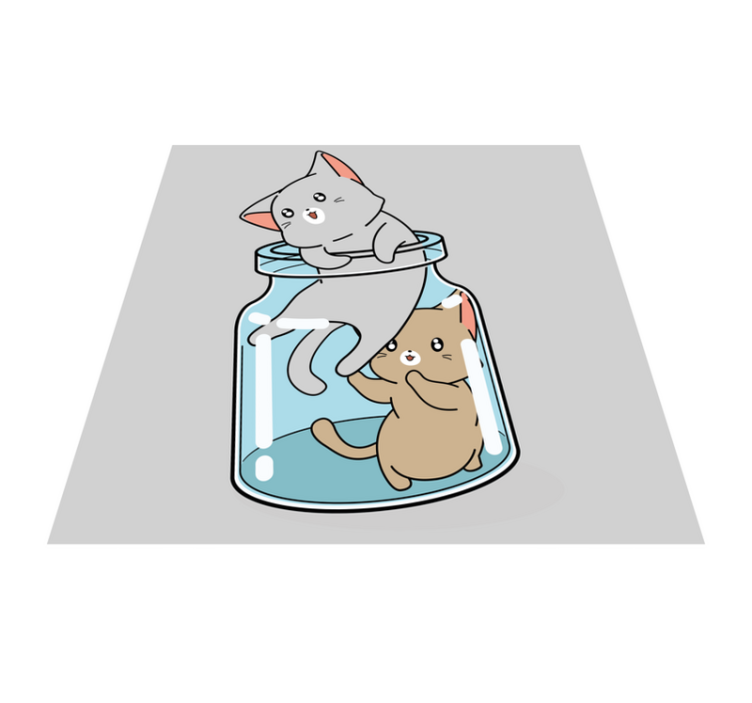 Kozarec ljubkih mačk Tepih z živalskim potiskom - TenStickers