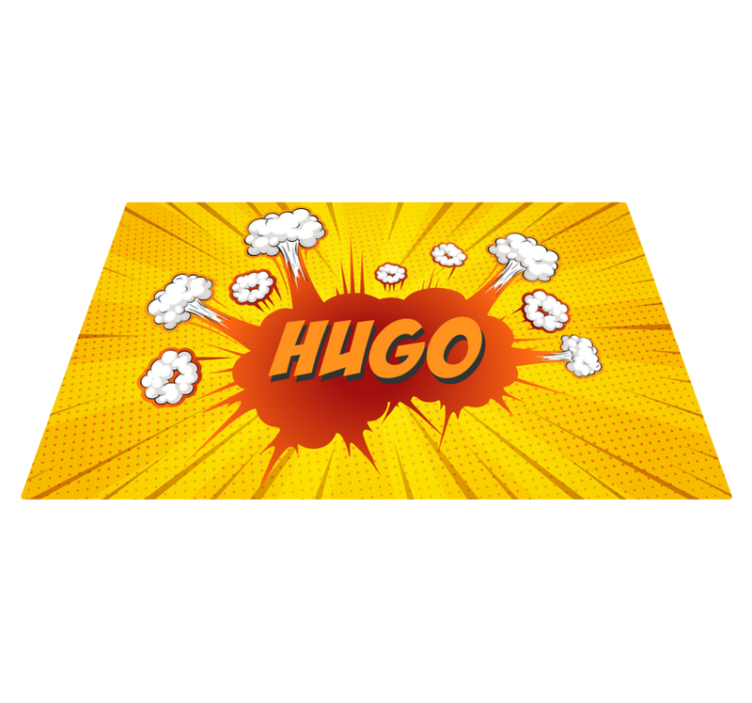 Komična eksplozija z imenom Vinilna preproga z imeni - TenStickers