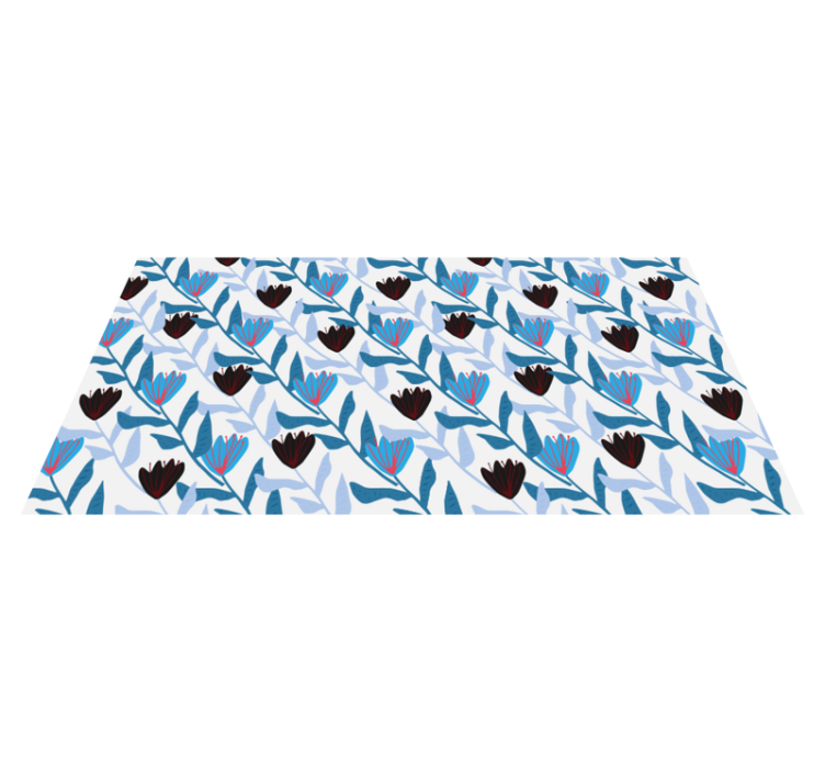 Botanični listni aranžma cvetlična vinilna preproga - TenStickers