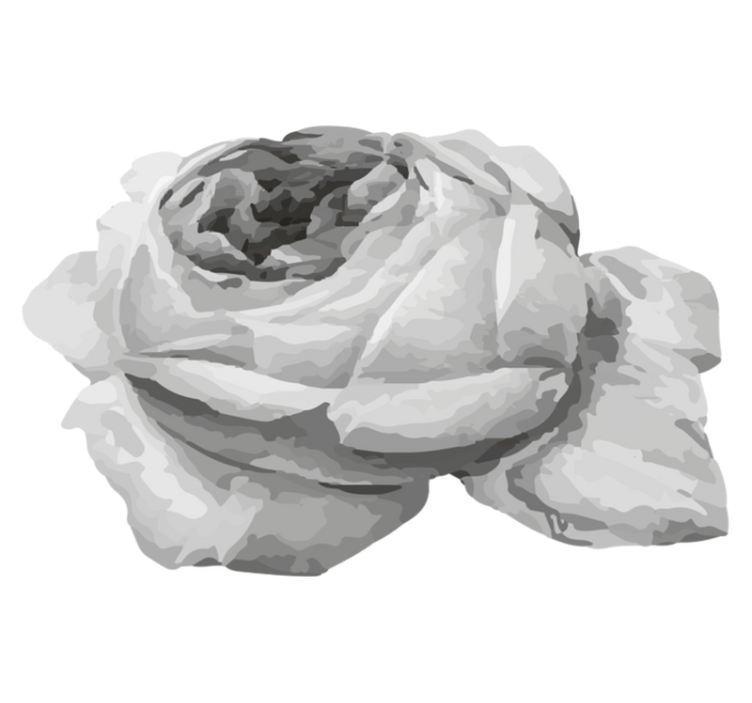 Siva vrtnica vinil preproga - TenStickers