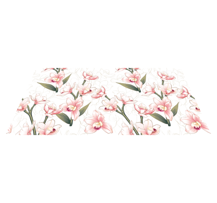 Lepa orhideja preproga dnevne sobe - TenStickers